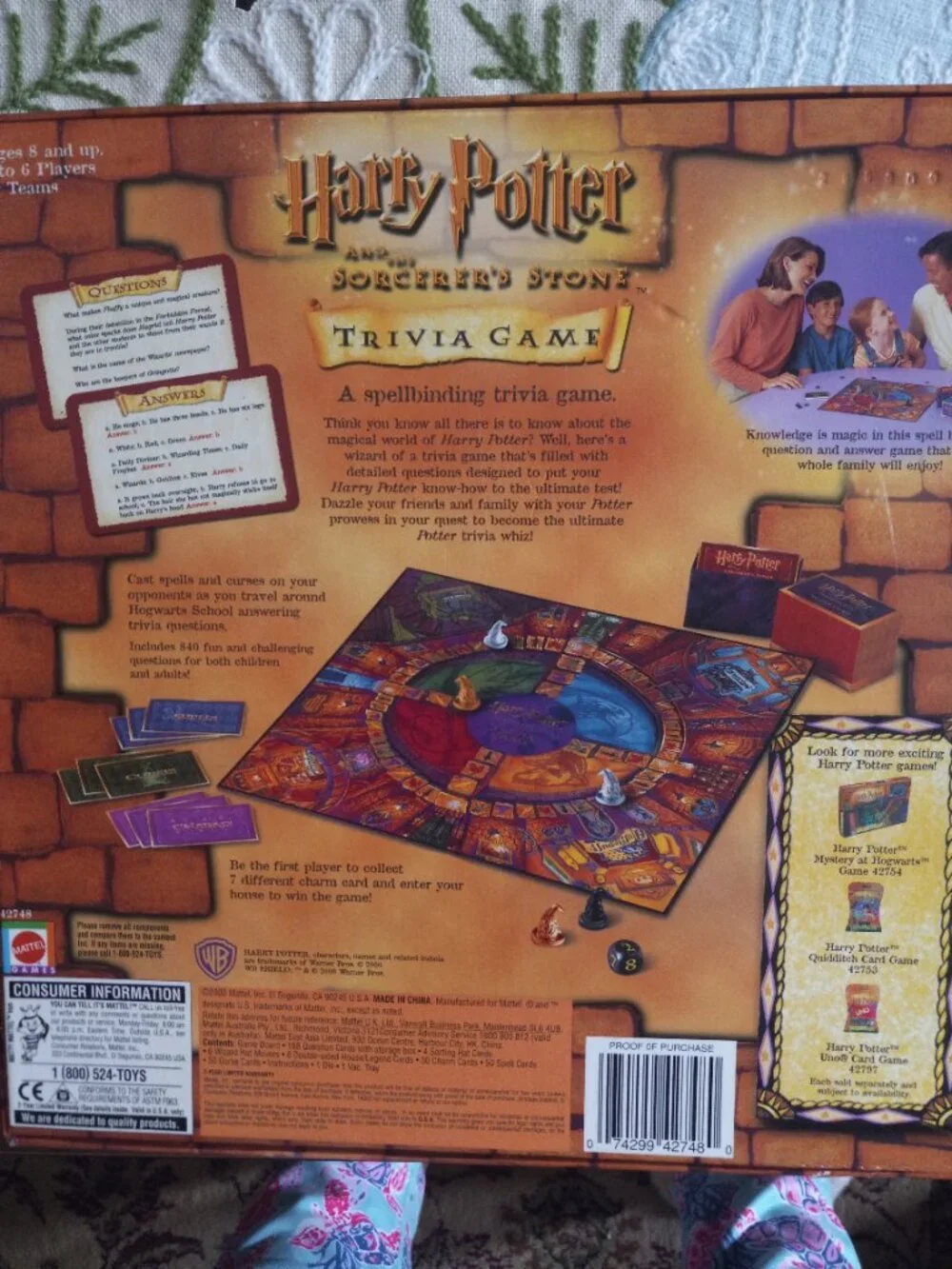 Vintage Y2K Harry Potter and the Sorcerer's Stone Trivia Game